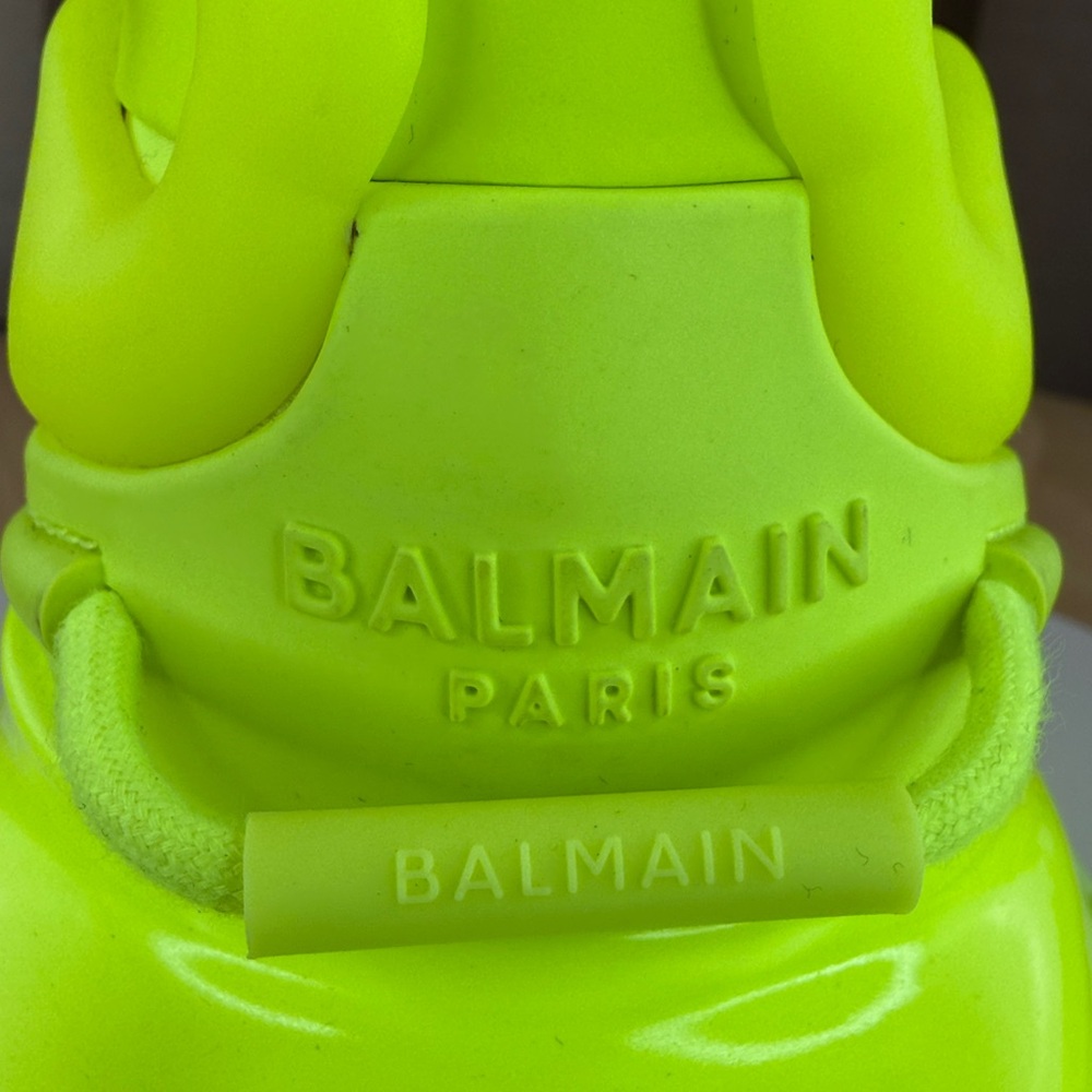 ๐ฅBALMAIN - Unicorn Low-Top Sneakers - Neon Green / Fluo Yellow - Men's US 12 - Picture 8 of 17